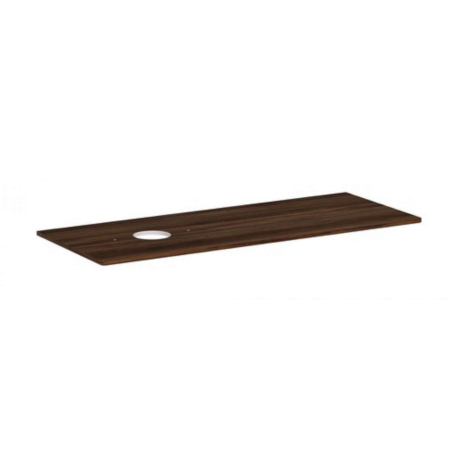 Deska pod umyvadlo Hansgrohe Xelu Q 136x1,6x55 cm tmavý ořech 54116630