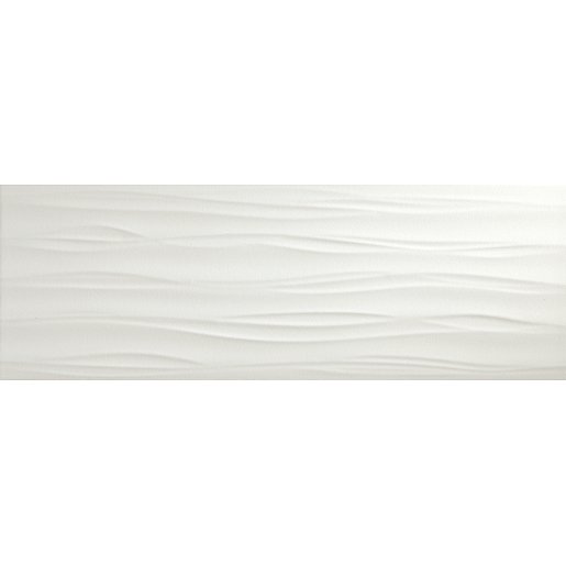 Obklad Fineza Idole white waves 25x75 cm perleť IDOLE275WWH