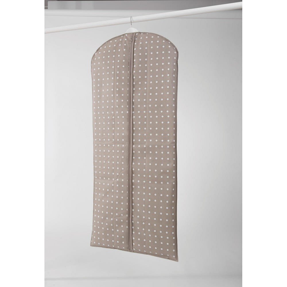 Béžový obal na šaty Compactor Dots, 137 cm