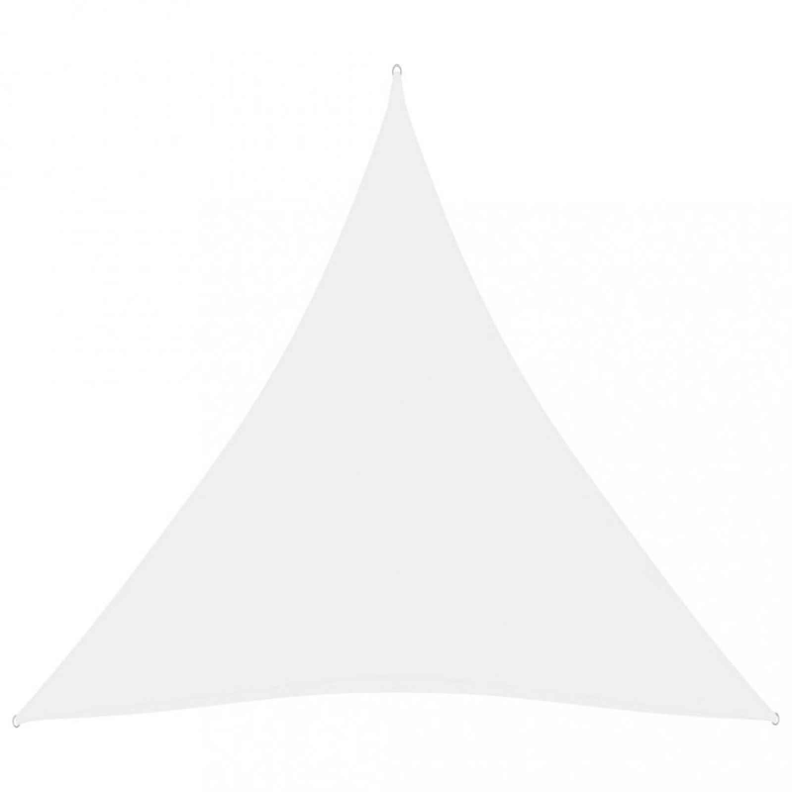 Plachta proti slunci oxfordská látka trojúhelník 3,6 x 3,6 x 3,6 m Bílá