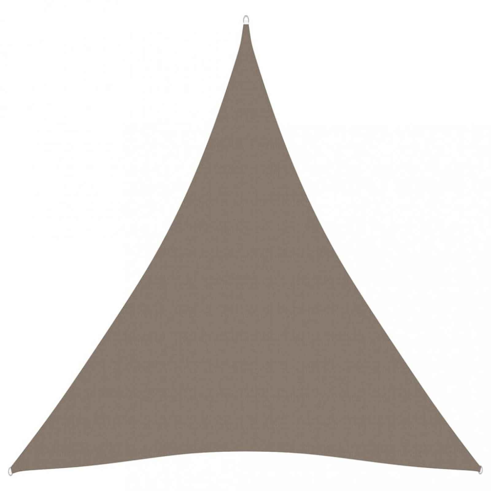 Plachta proti slunci oxfordská látka trojúhelník 3,6 x 3,6 x 3,6 m Šedohnědá taupe