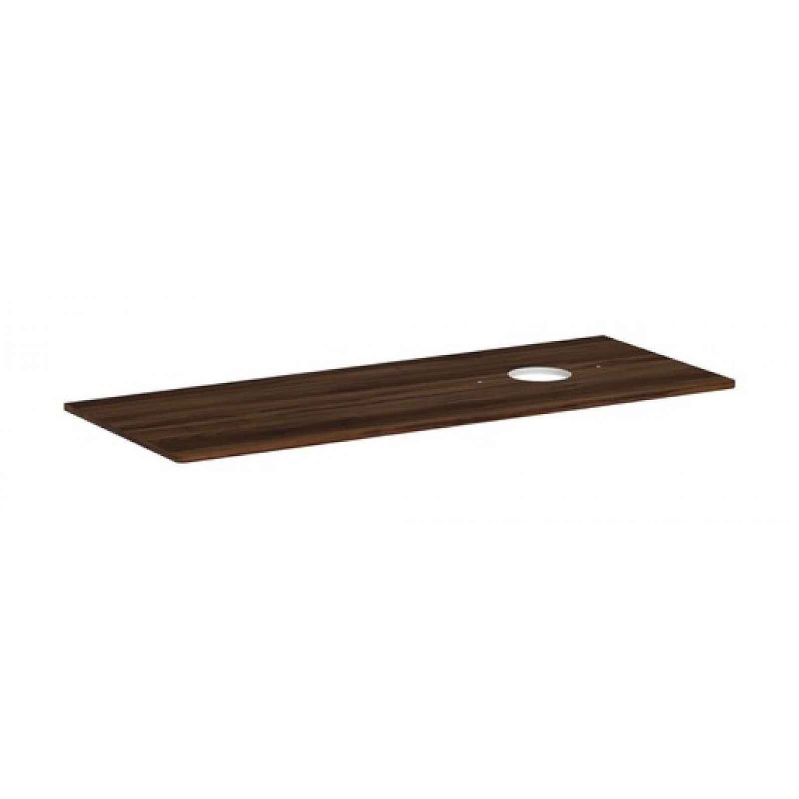 Deska pod umyvadlo Hansgrohe Xelu Q 136x1,6x55 cm tmavý ořech 54117630