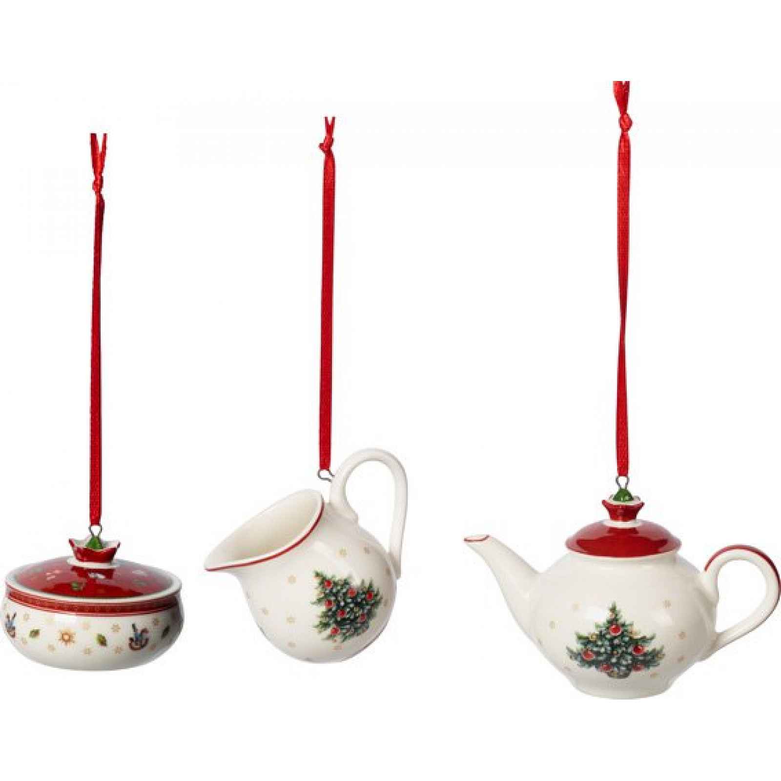 Villeroy & Boch Toy´s Delight Decoration vánoční závěsná dekorace, kávový servis, 3 ks