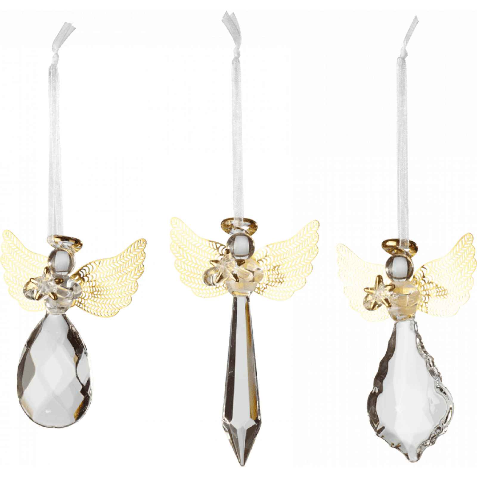 Villeroy & Boch Winter Collage Accessoires sklenění vánoční andělé, sada 3 ks