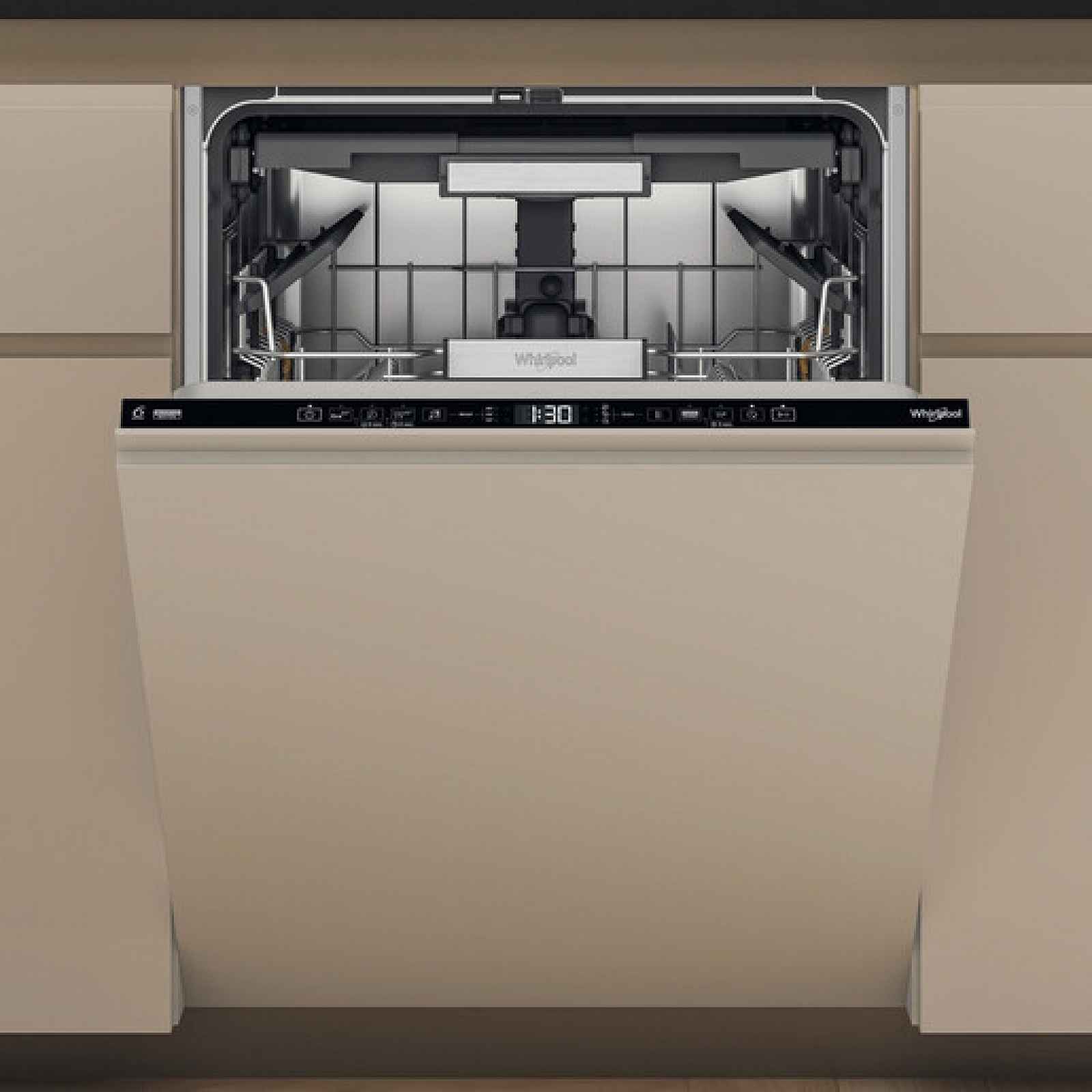 Whirlpool vestavná plně integrovaná myčka nádobí MaxiSpace W7I HT40 T