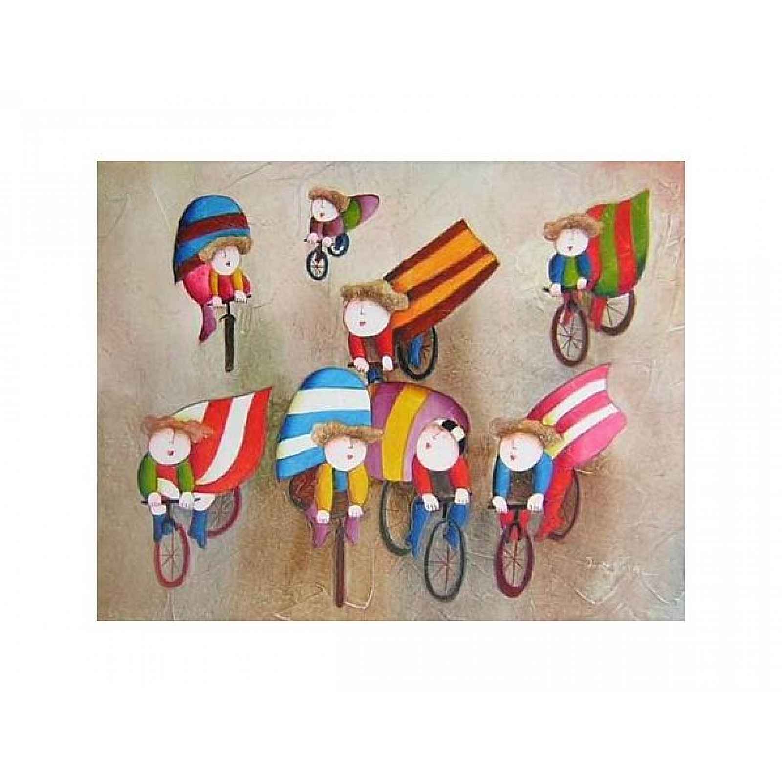 Obraz - Děti na kole 1- 50 cm x 60 cm