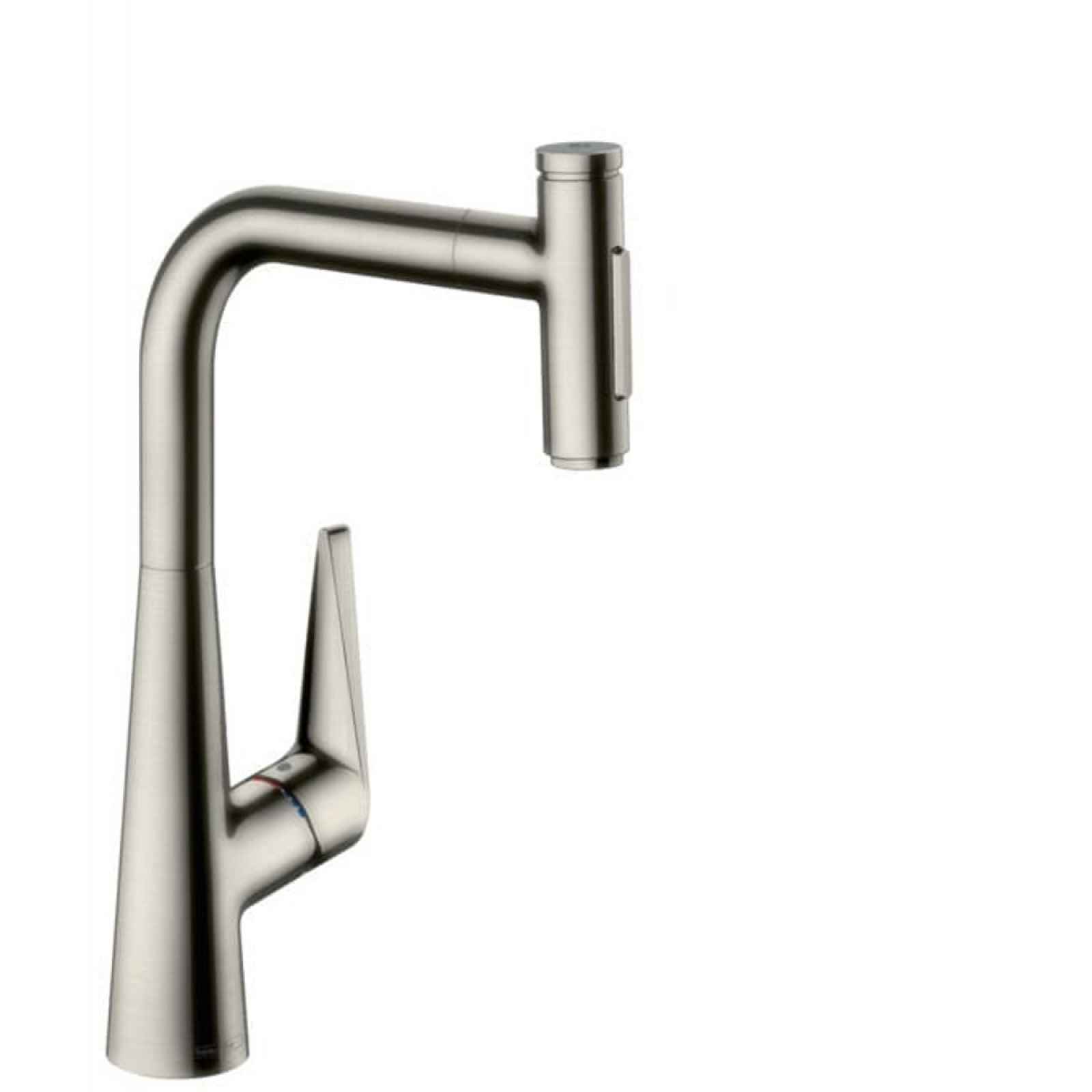 Dřezová baterie Hansgrohe Talis s vytahovací sprškou, 2 proudy vzhled nerezu 73867800