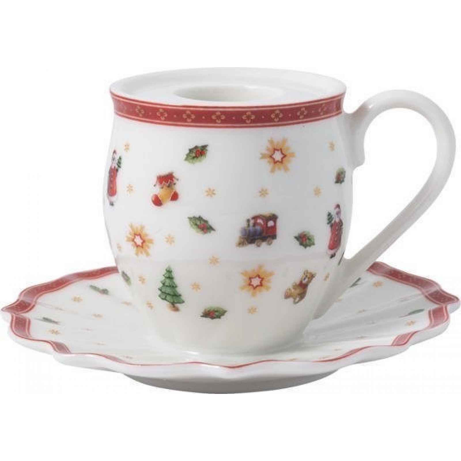 Villeroy & Boch Toy´s Delight Decoration svícen, vánoční hrnek s podšálkem