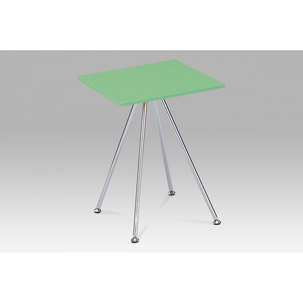Odkládací stolek, vysoký lesk zelený / chrom, 83467-02 LIM