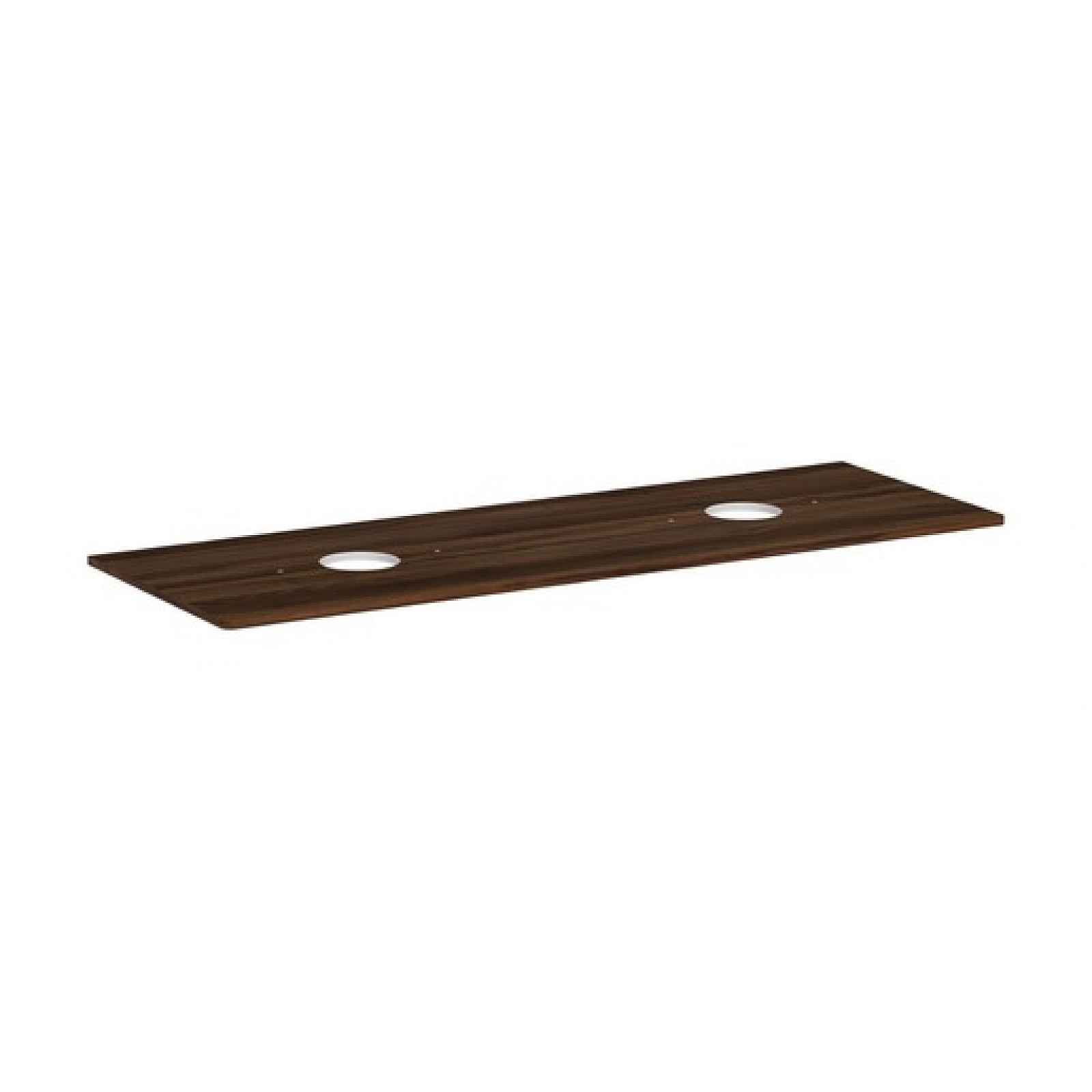 Deska pod umyvadlo Hansgrohe Xelu Q 156x1,6x55 cm tmavý ořech 54119630