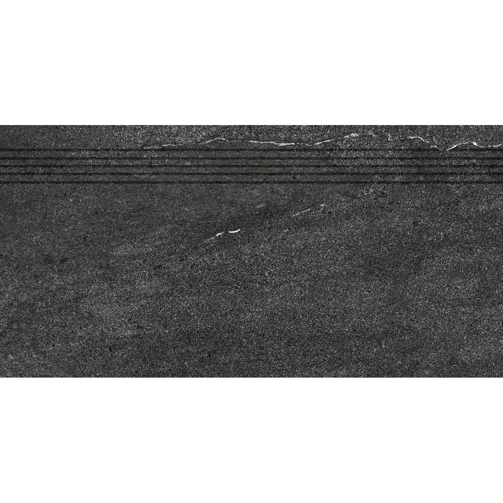 Schodovka Rako Quarzit černá 30x60 cm mat DCPSE739.1