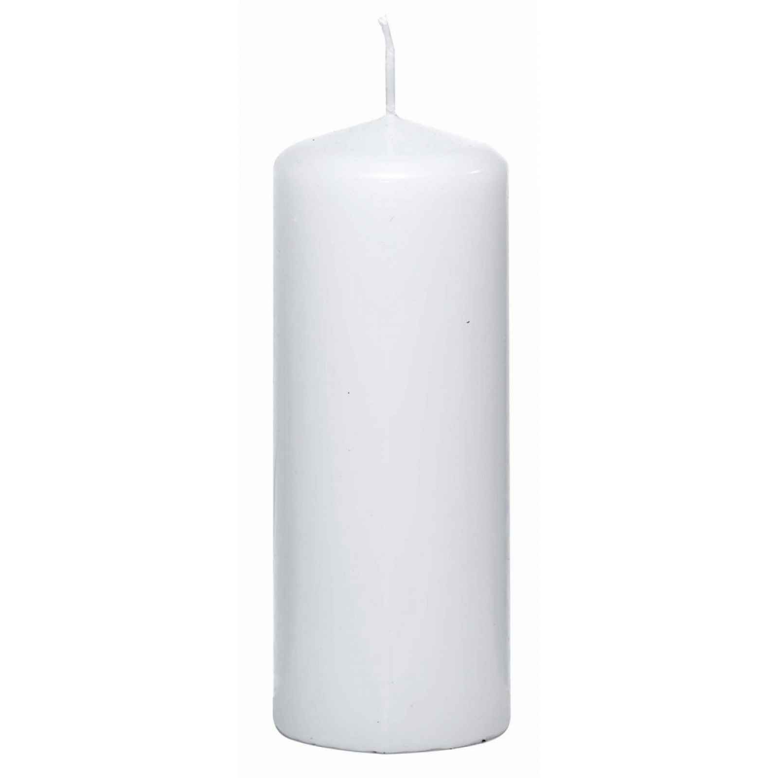 Válcová svíčka bílá, 15 cm