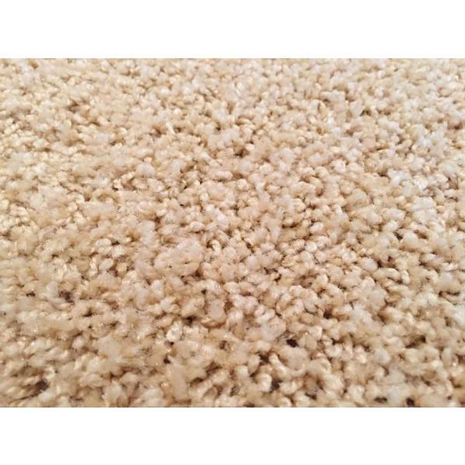 Kusový koberec Color Shaggy béžový Kulatý průměr 80 cm