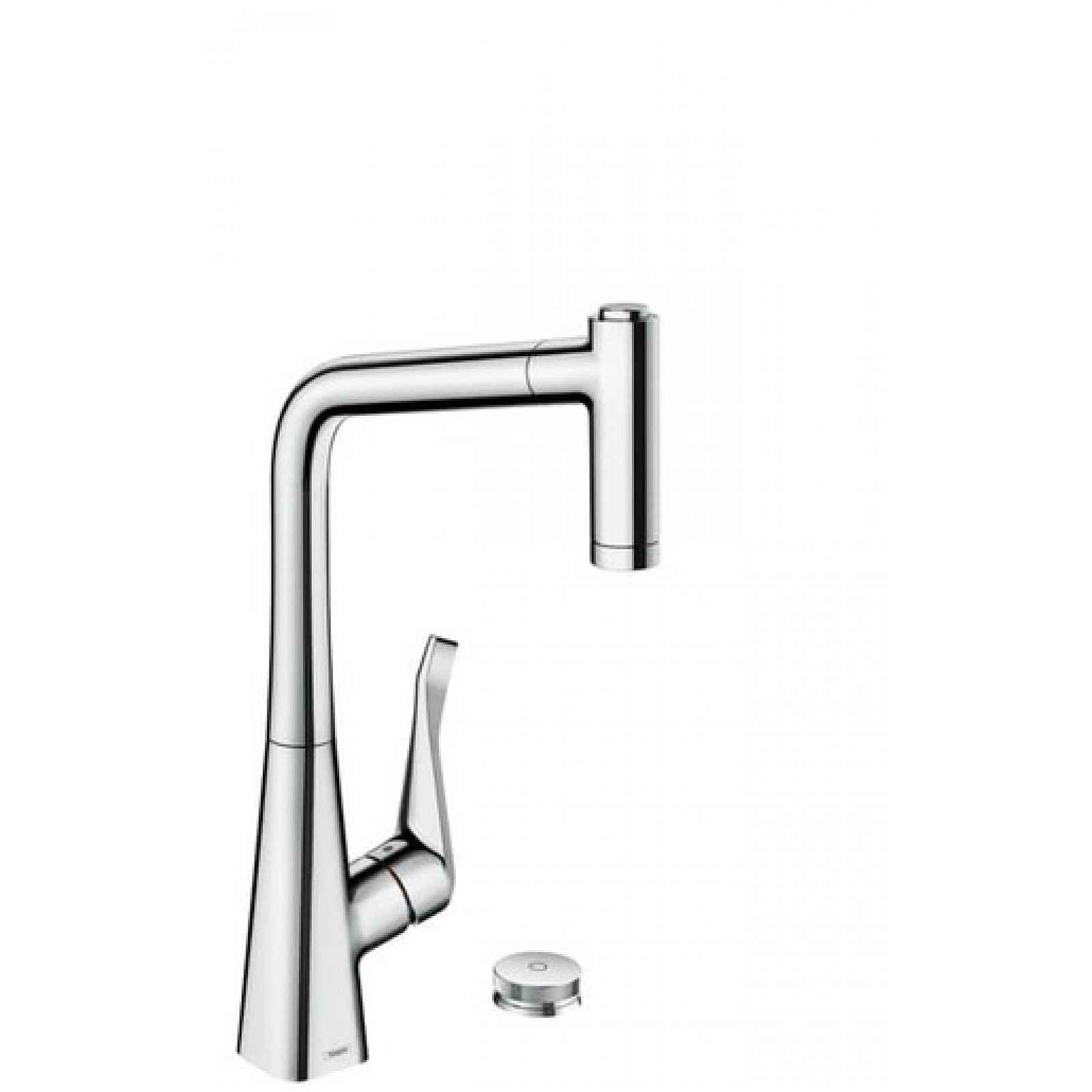 Dřezová baterie Hansgrohe Metris s vytahovací sprškou, 2 proudy chrom 73806000