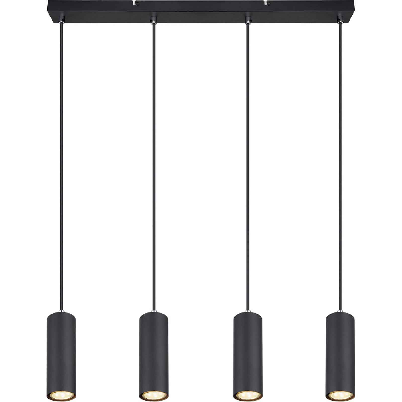 Závěsné Svítidlo Witmo,v: 120cm, Černá