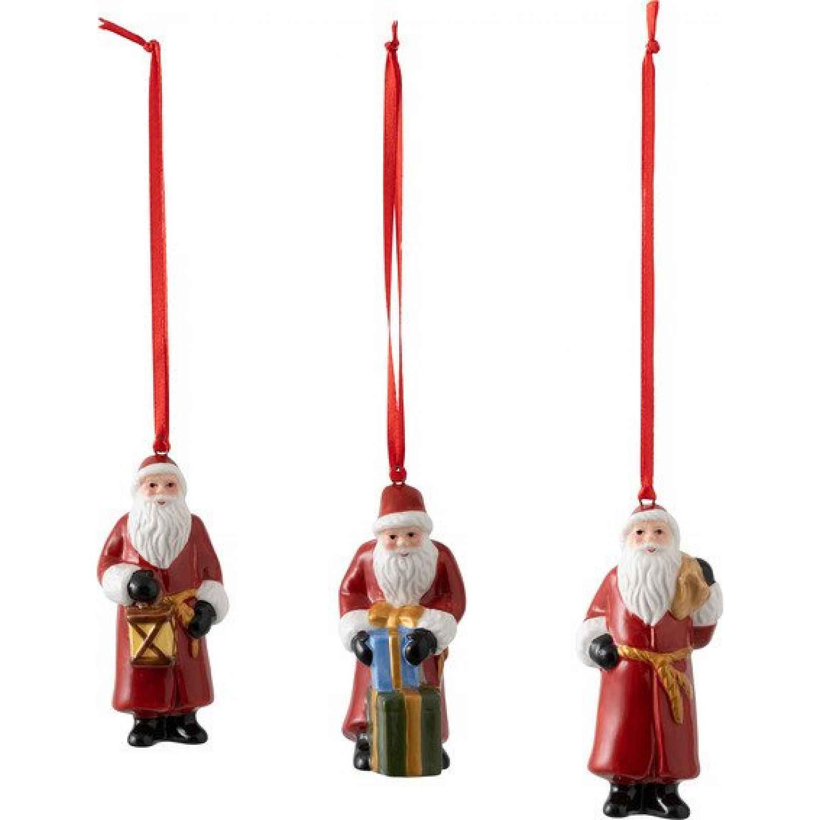 Villeroy & Boch Nostalgic Ornaments vánoční závěsná dekorace, Santa Claus, 3 ks