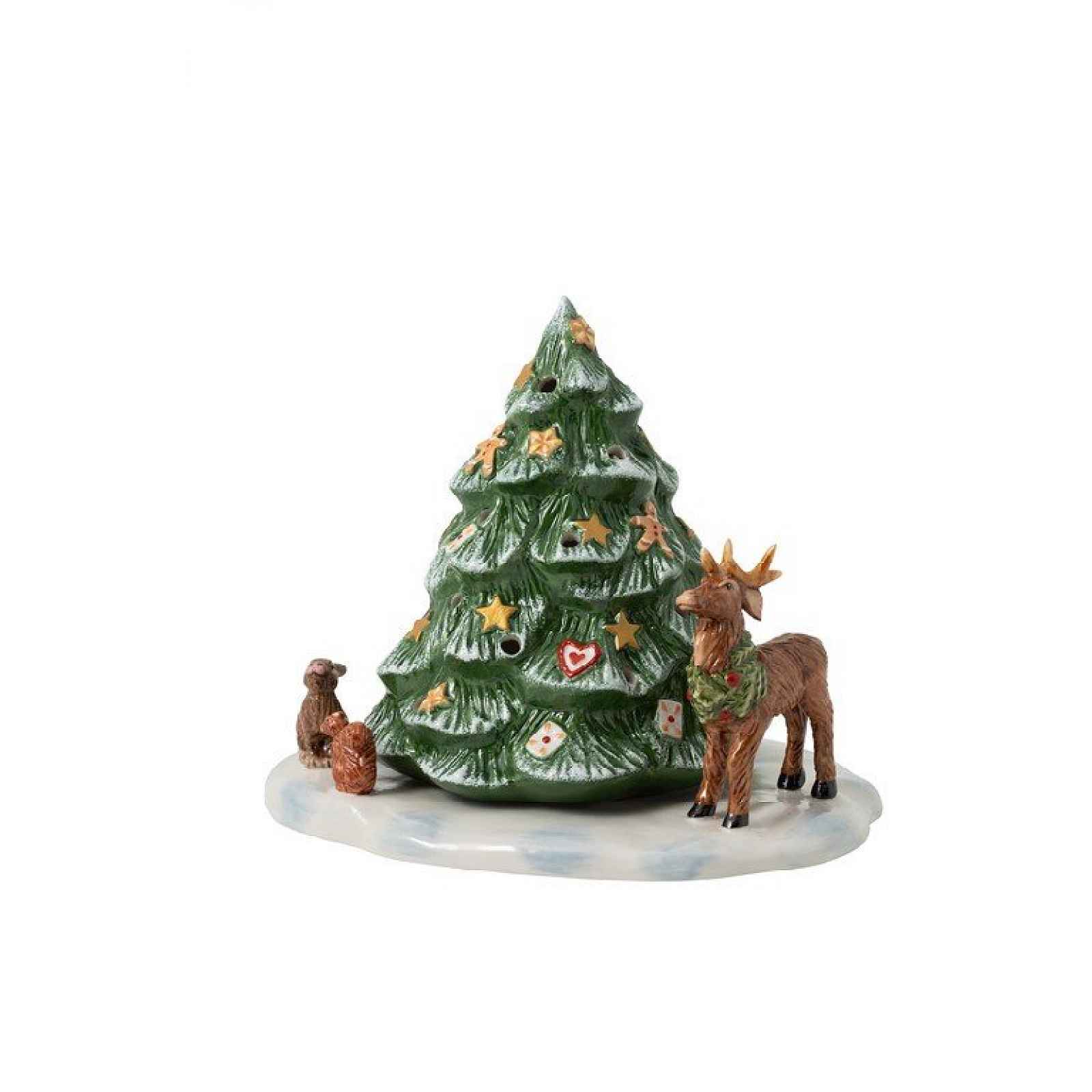 Villeroy & Boch Christmas Toys dekorace / svícen, vánoční stromek se zvířátky, 17 cm