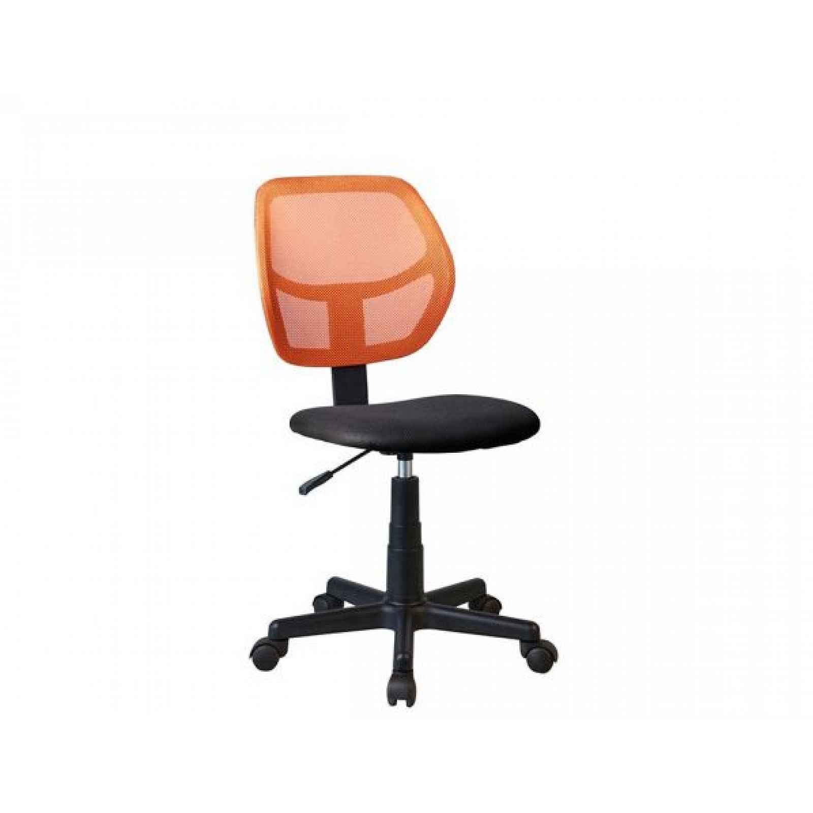 Otočná židle MESH, oranžová / černá - 39x49x78-90 cm