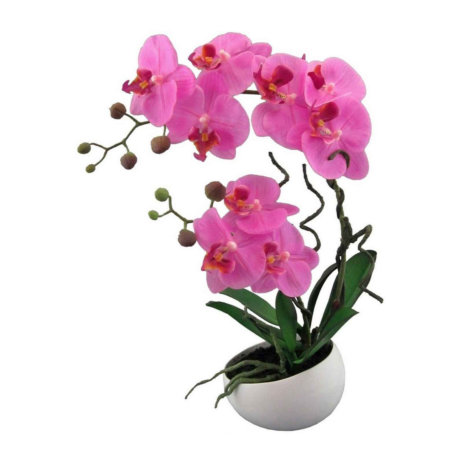 Umělá Orchidej v květináči růžová, 42 cm 115812-80