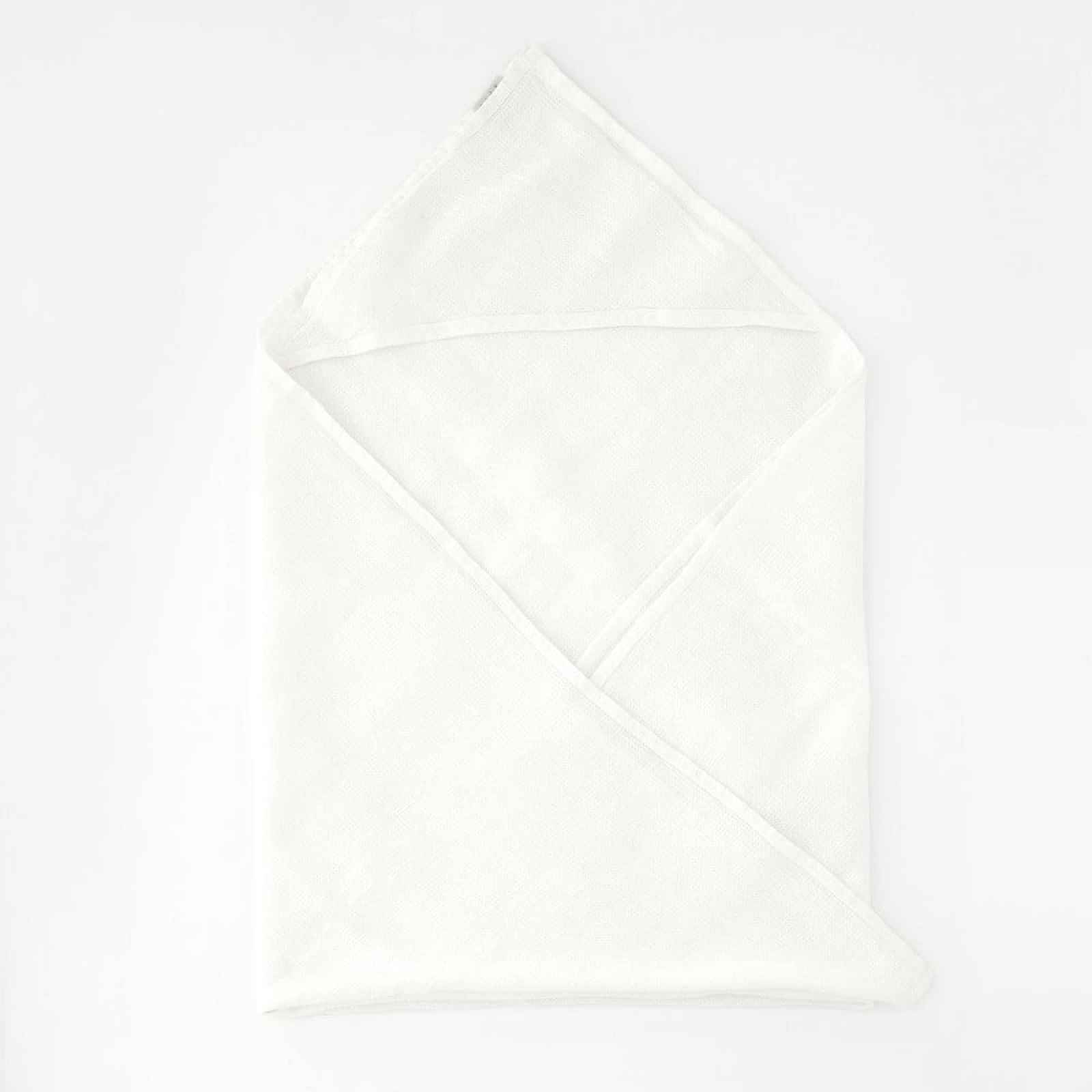 Dětský bílý lněný ručník Linen Tales Waffle, 70 x 70 cm