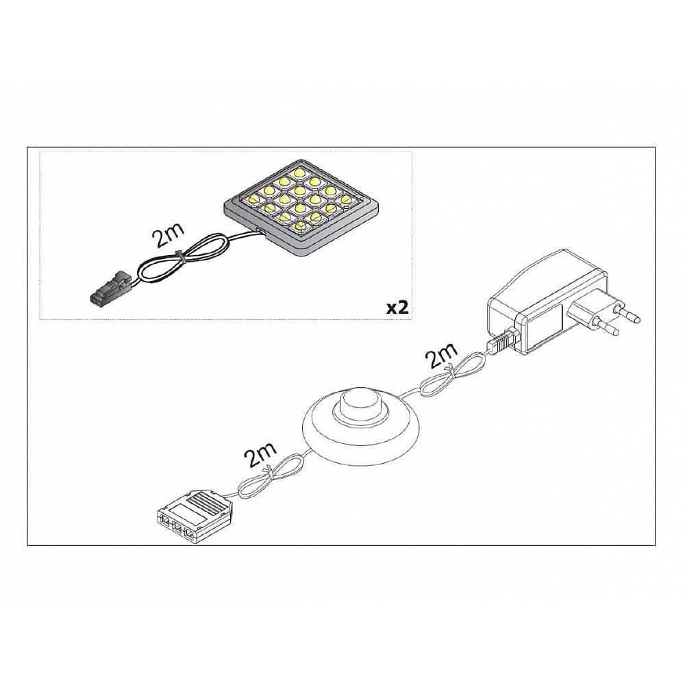 LED osvětlení ALABAMA UNTERBAU II 2x, bílé