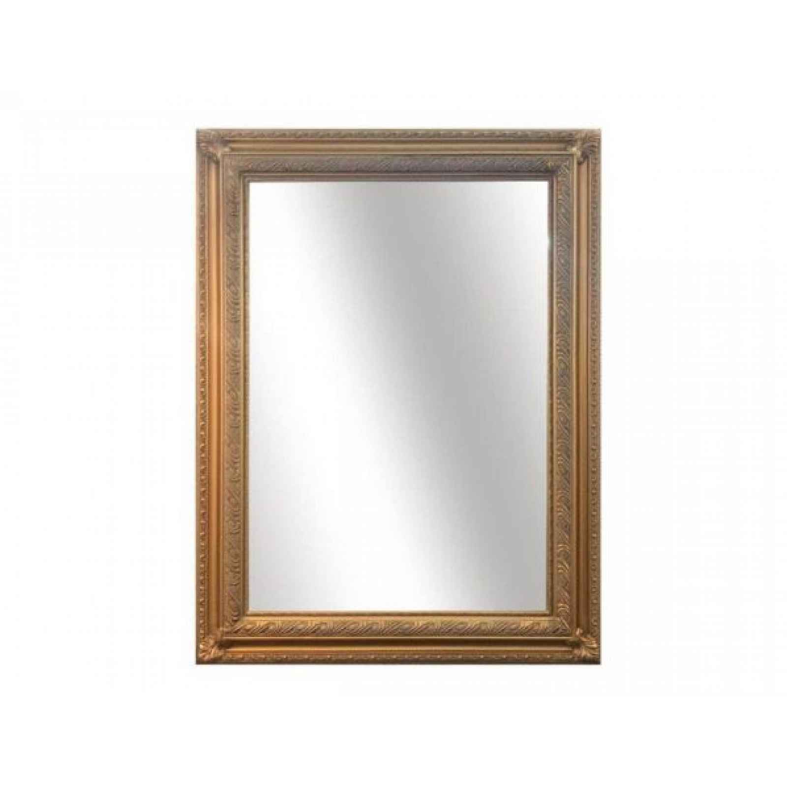 Zrcadlo MALKIA TYP 15, dřevěný rám, zlatá