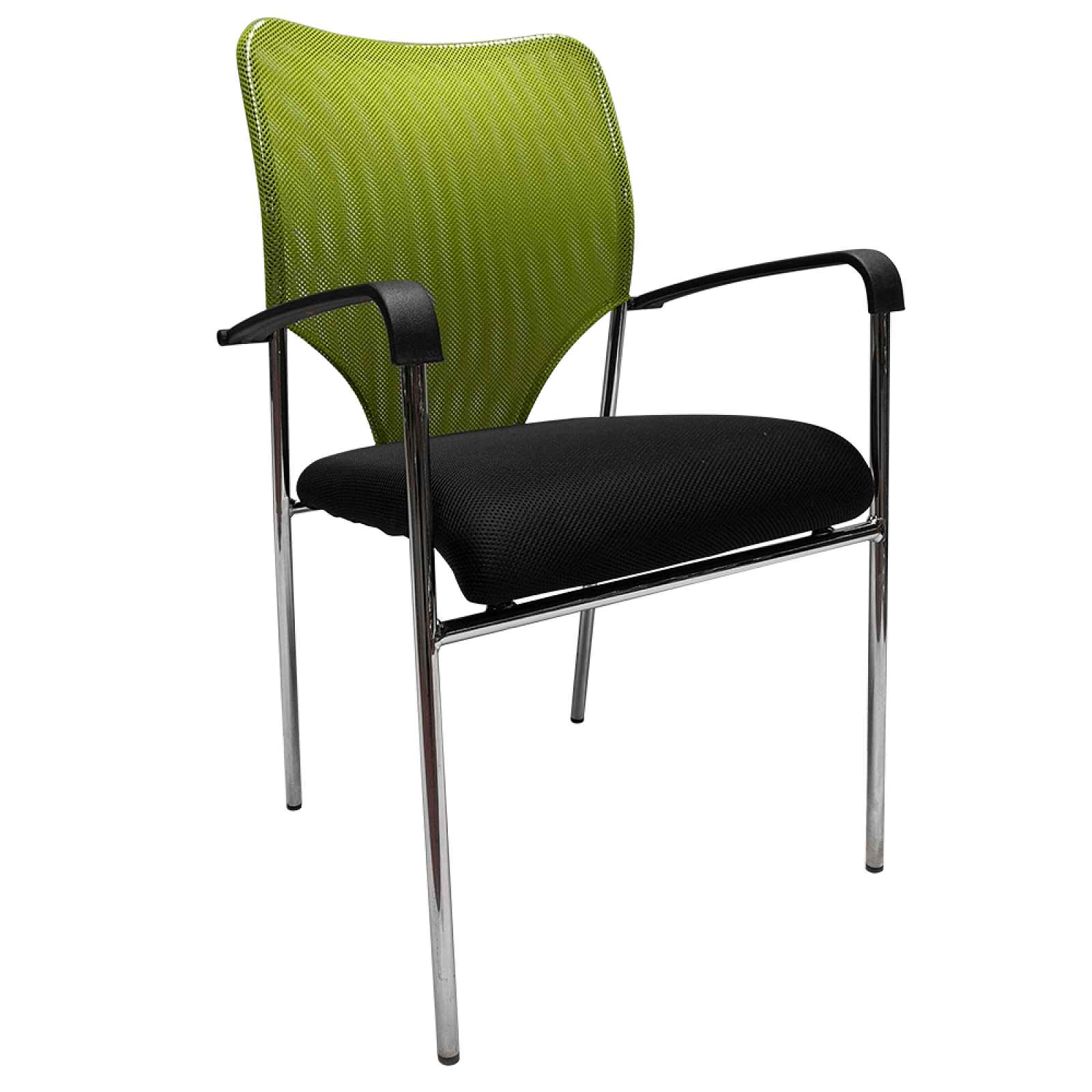 Konferenční židle síťovina / plast / kov Kondela Černá / zelená - 54 cm