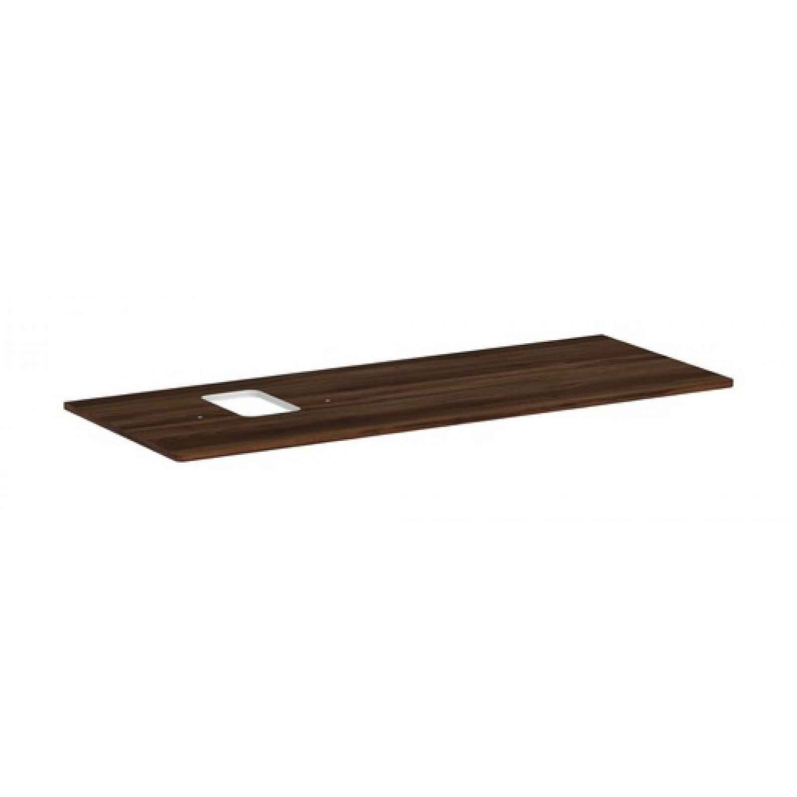 Deska pod umyvadlo Hansgrohe Xelu Q 136x1,6x55 cm tmavý ořech 54123630