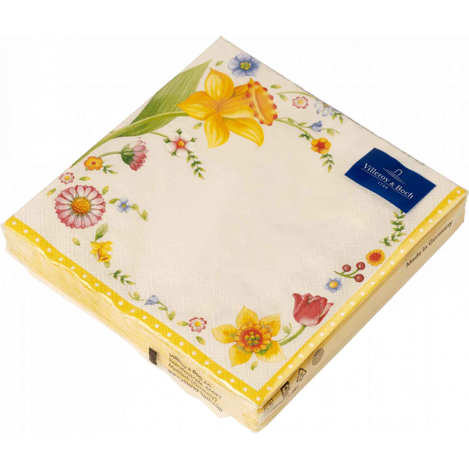 Villeroy & Boch Easter Accessoires velikonoční ubrousky s květinovým motivem, 33 x 33 cm 35-9072-0025