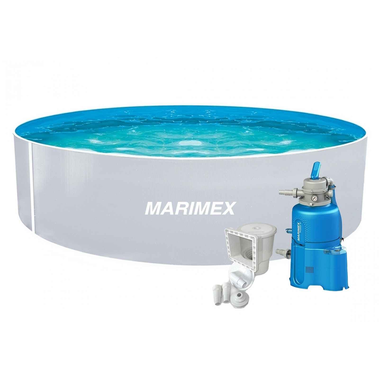 Marimex Bazén Orlando 3,66x0,91 m s pískovou filtrací a příslušenstvím - motiv bílý