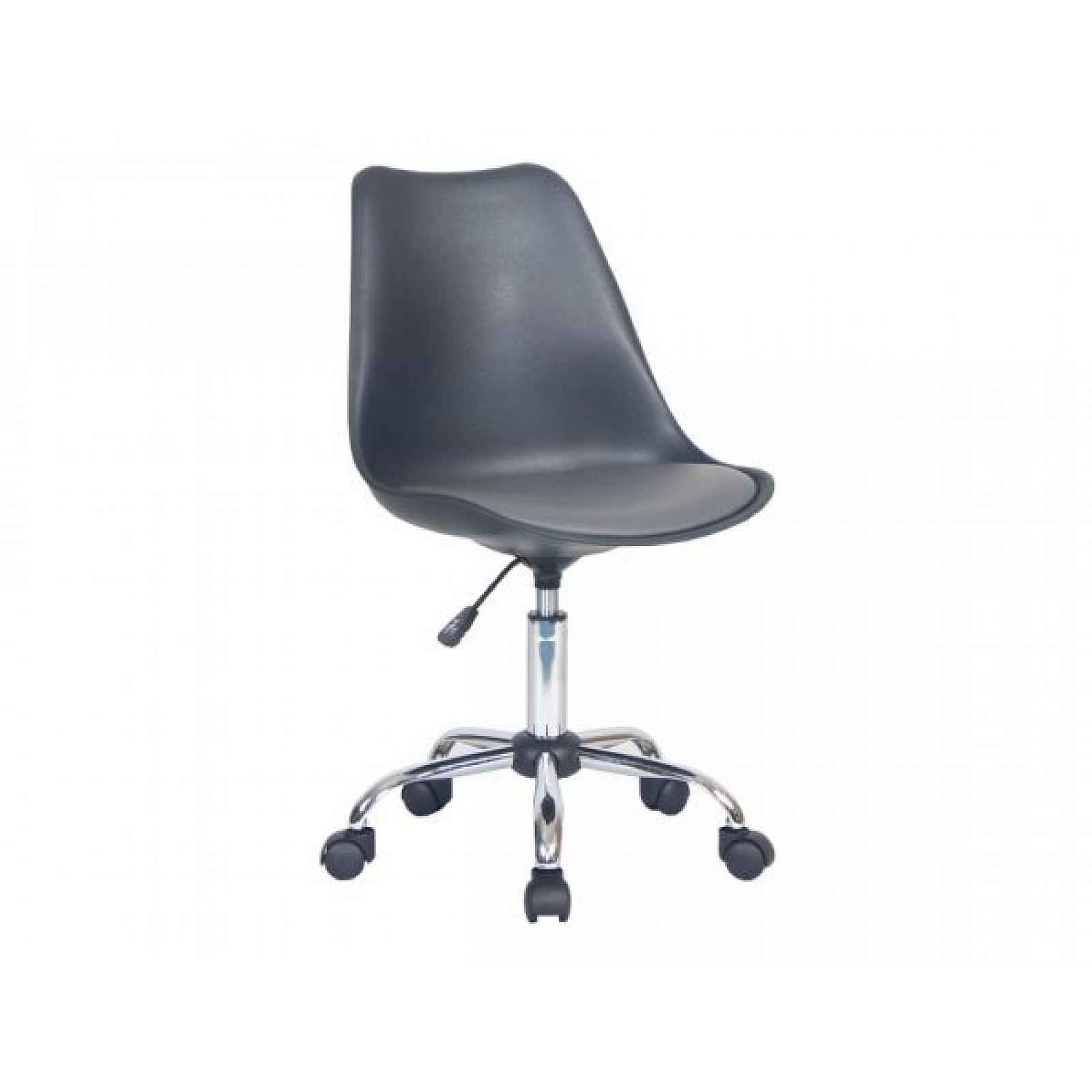 Konferenční židle DARISA, černá / tmavě šedá - 48x54x87,5-102,5 cm