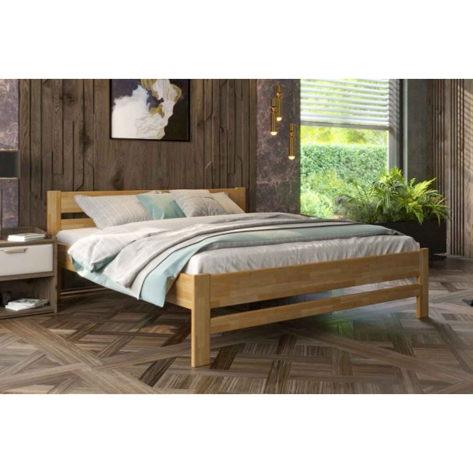 ProSpánek Wanda 180 x 200 cm buk BK1 postel z bukového masivu