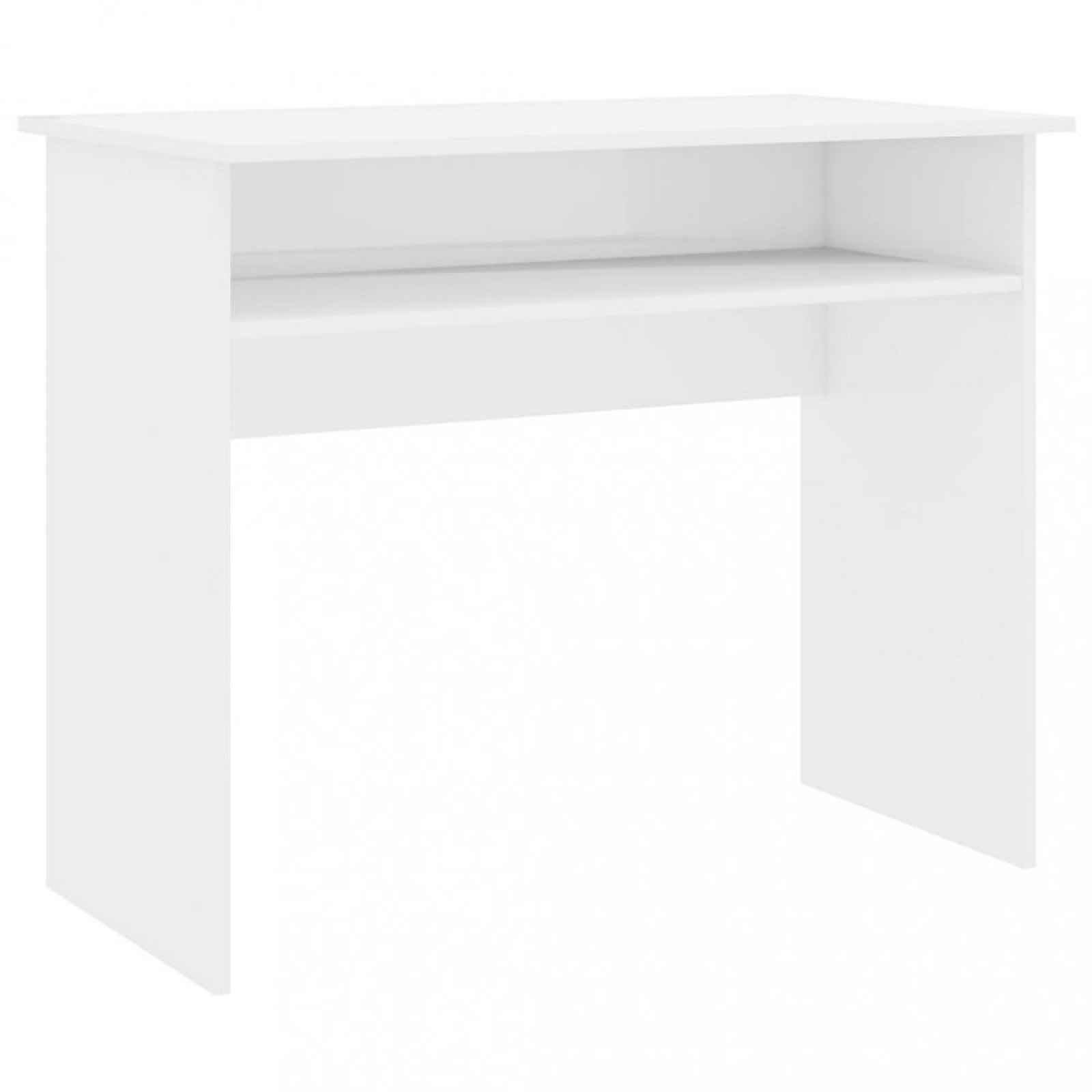 Psací stůl s policí 90x50 cm Bílá lesk