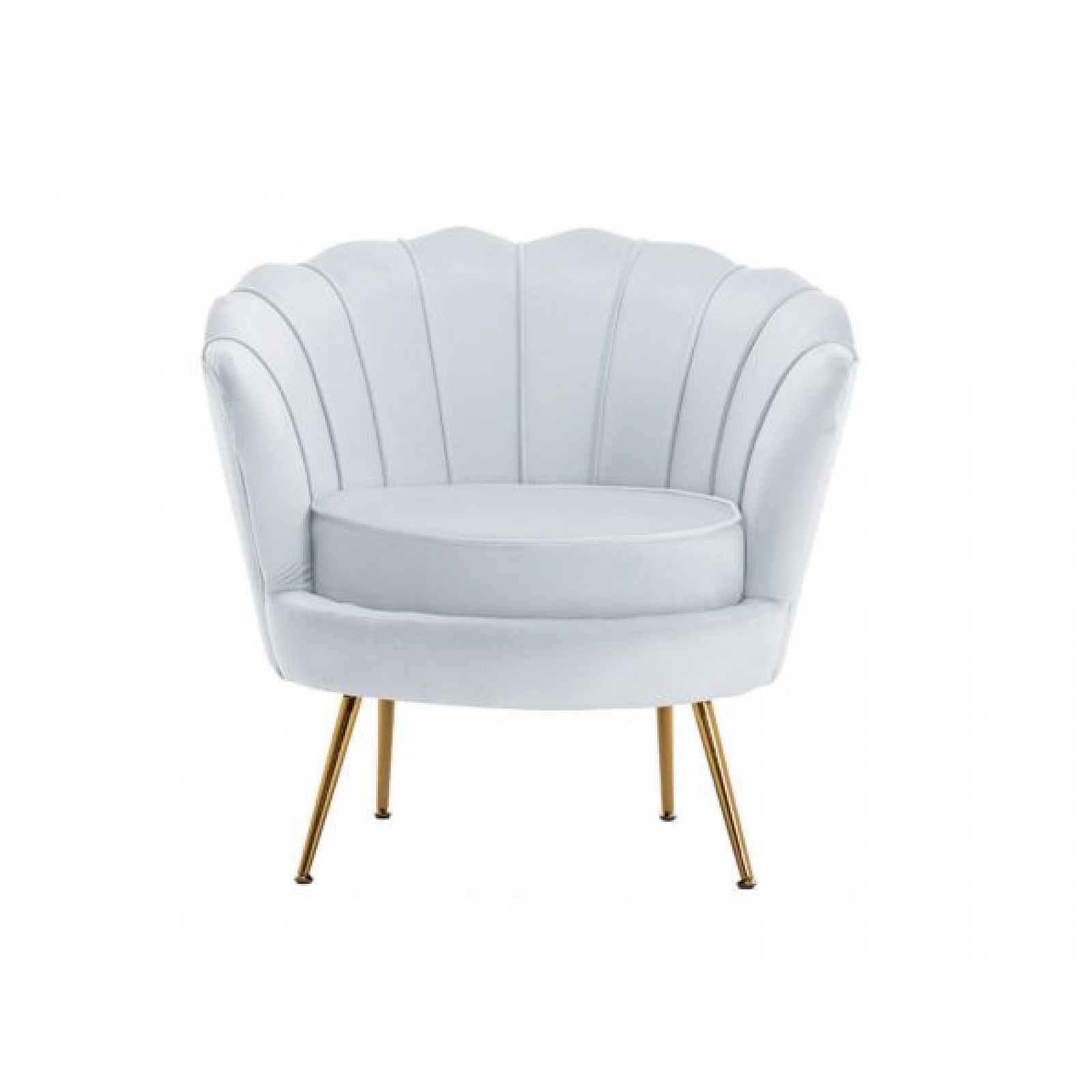 Křeslo ve stylu Art-deco, šedomodrá Velvet látka/gold chrom-zlatý, NOBLIN