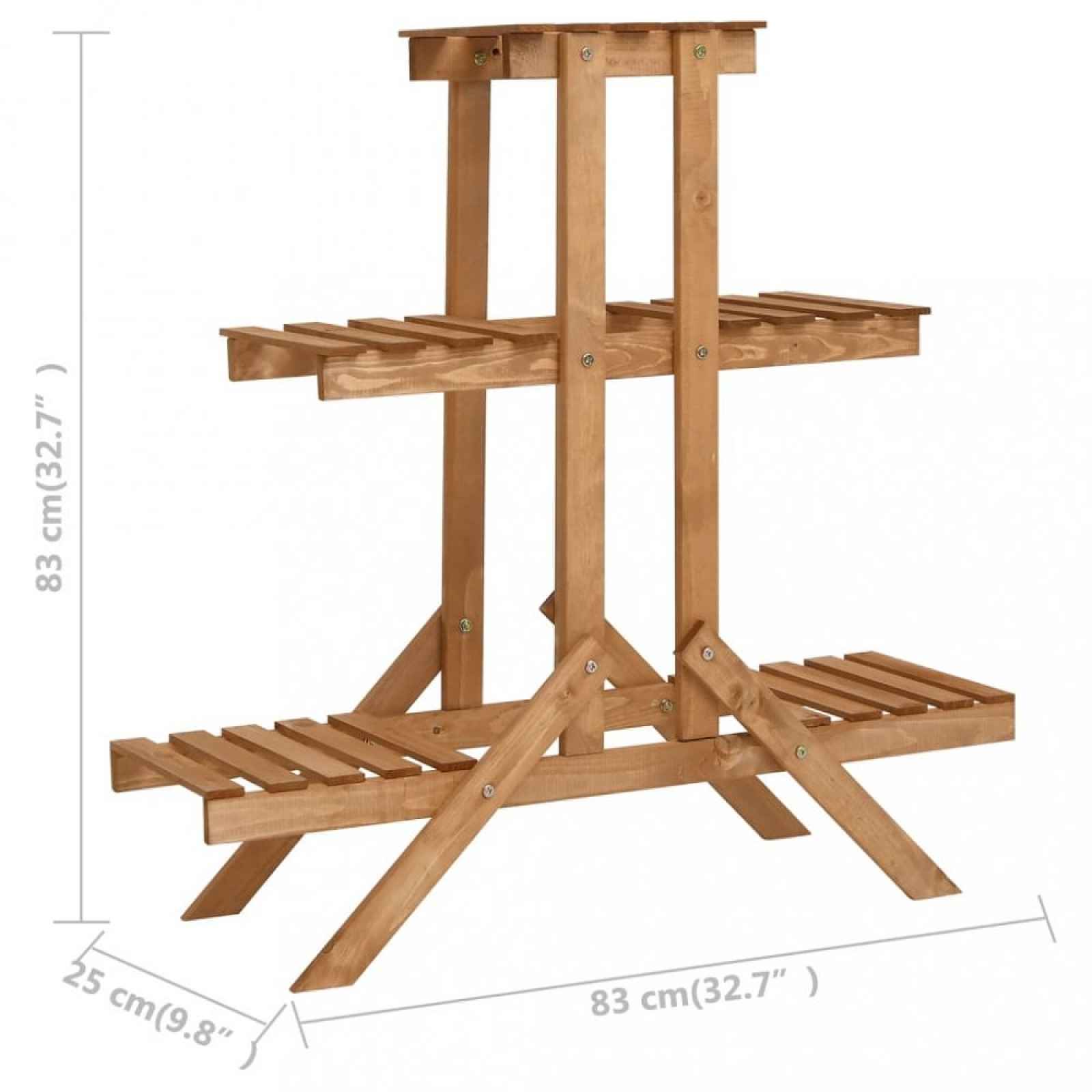 Stojan na květiny jedlové dřevo Dekorhome 83 cm