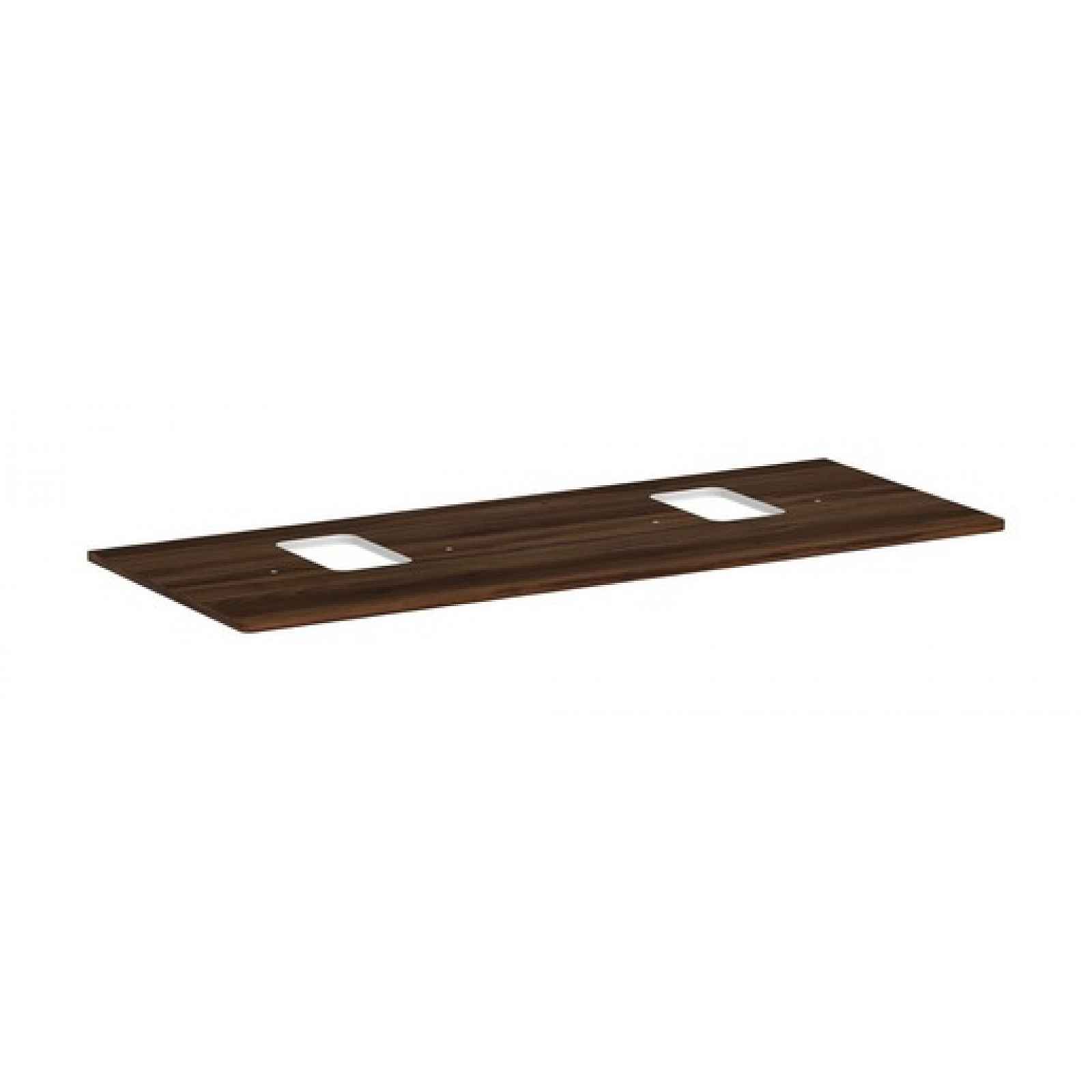 Deska pod umyvadlo Hansgrohe Xelu Q 136x1,6x55 cm tmavý ořech 54125630