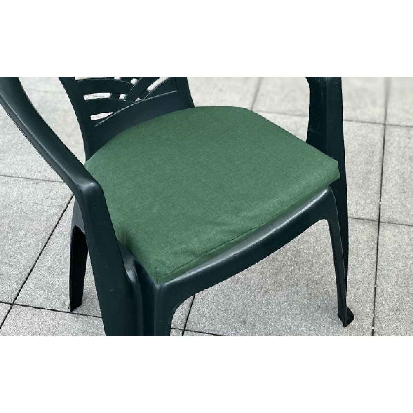 Malý polstr na židli - tmavě zelený melír