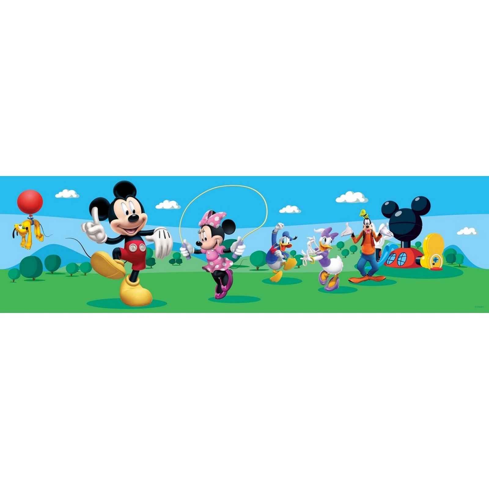 AG Art Samolepicí bordura Mickey Mouse a jeho přátelé, 500 x 14 cm