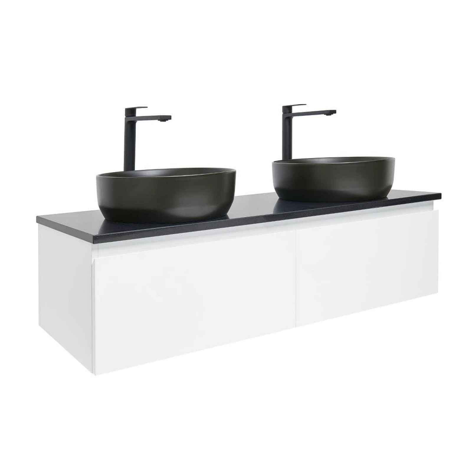 Koupelnová skříňka s krycí deskou SAT B-WAY 119x30x45 cm bílá lesk BWAY120WTKUB