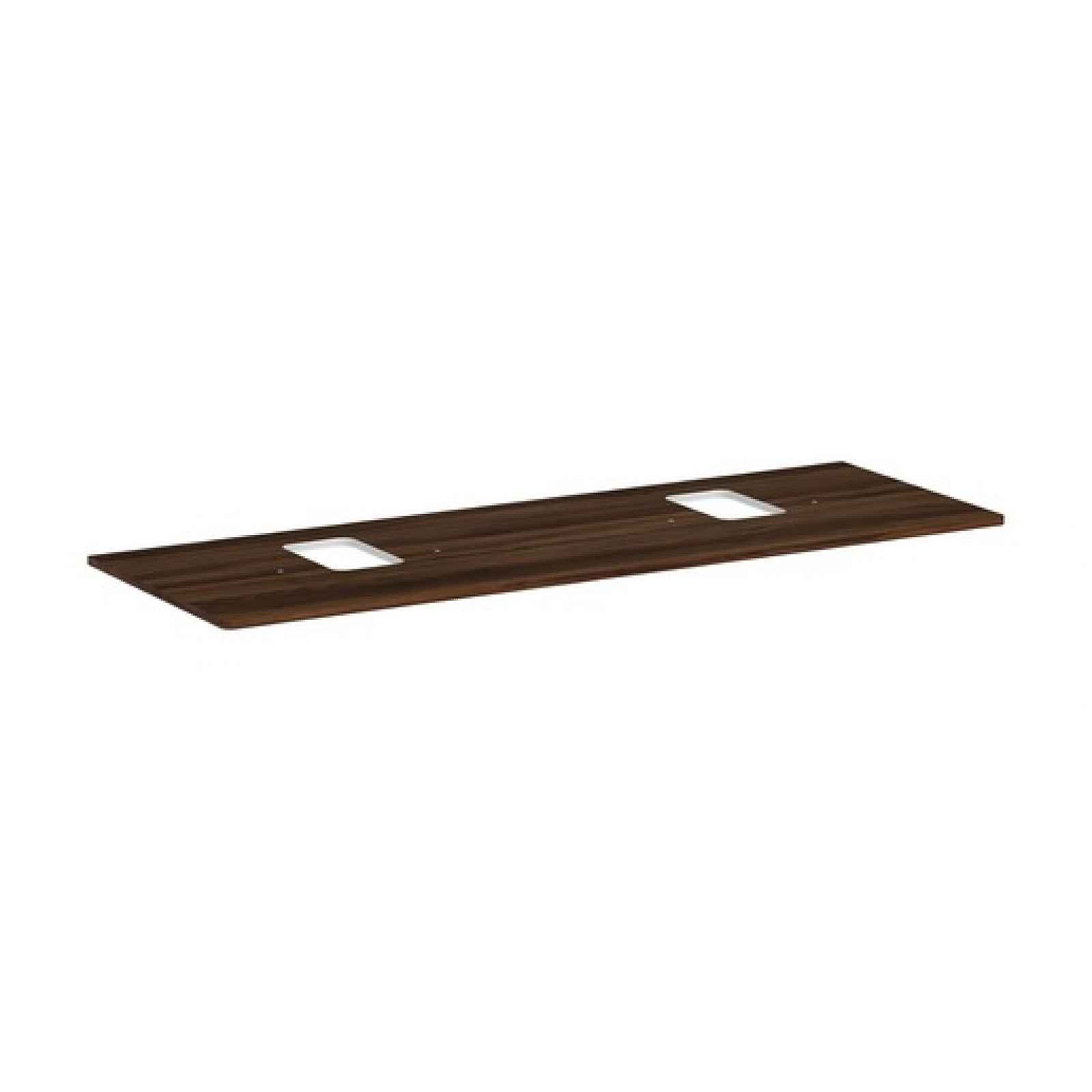 Deska pod umyvadlo Hansgrohe Xelu Q 156x1,6x55 cm tmavý ořech 54126630