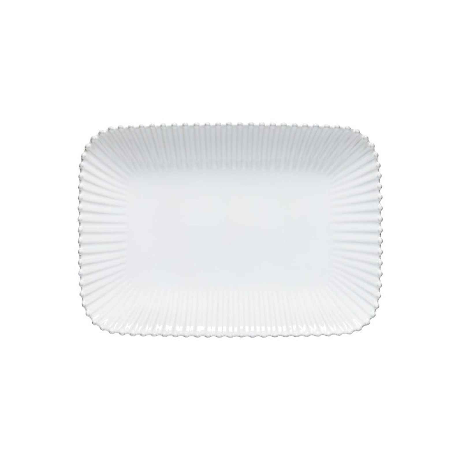 Bílý kameninový tác Costa Nova Pearl, délka 40 cm