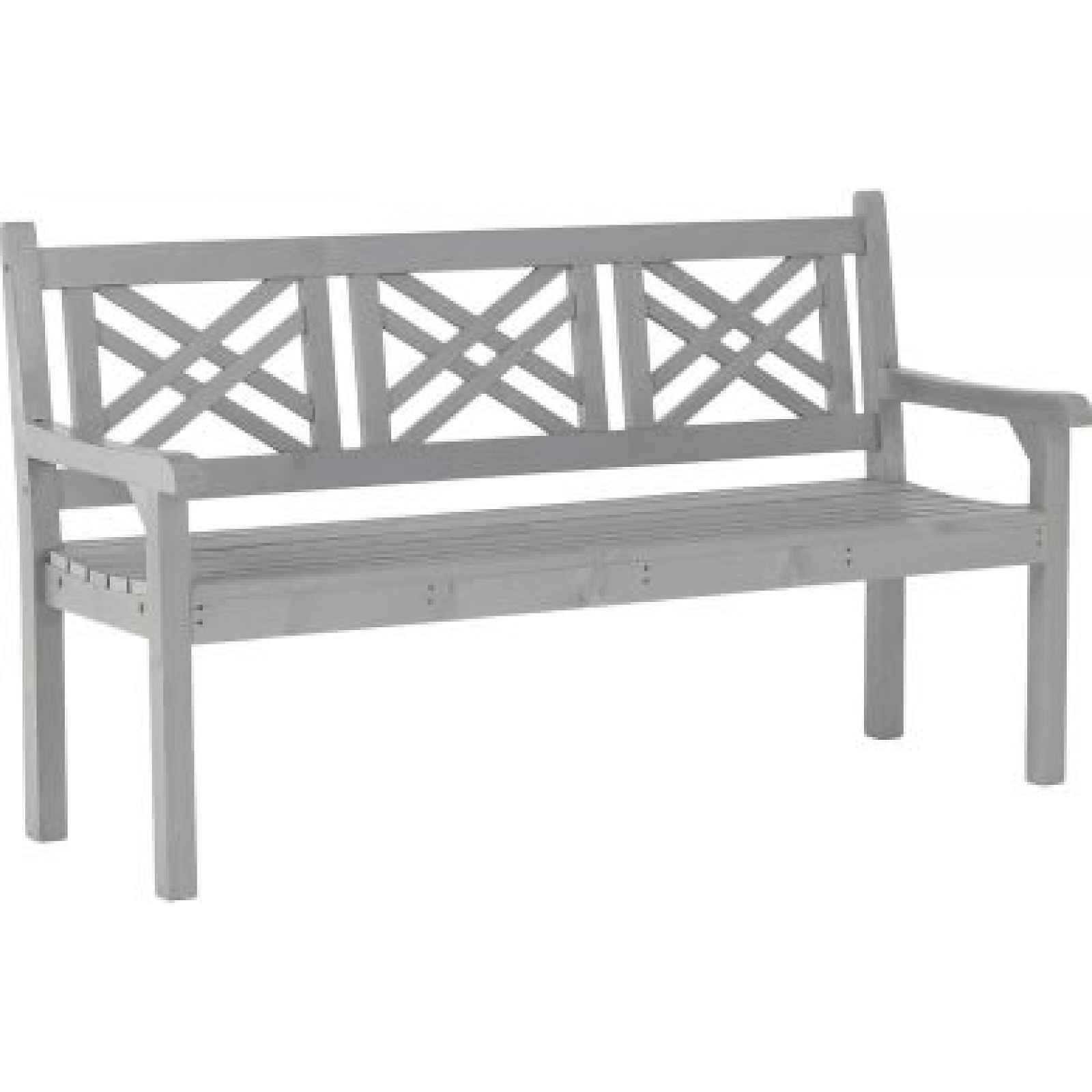 Dřevěná zahradní lavička FABLA, šedá, 150 cm