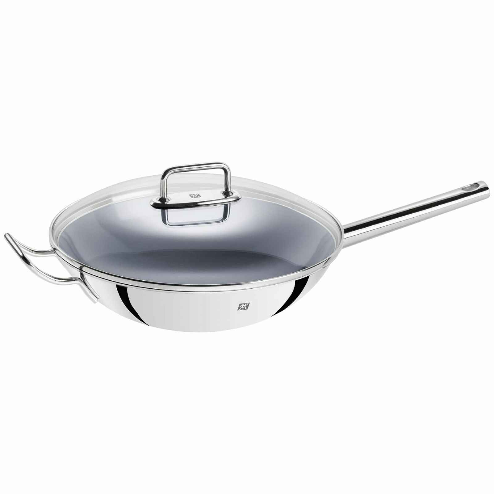 Zwilling Plus nepřilnavá pánev wok se skleněnou poklicí, Ø 32 cm