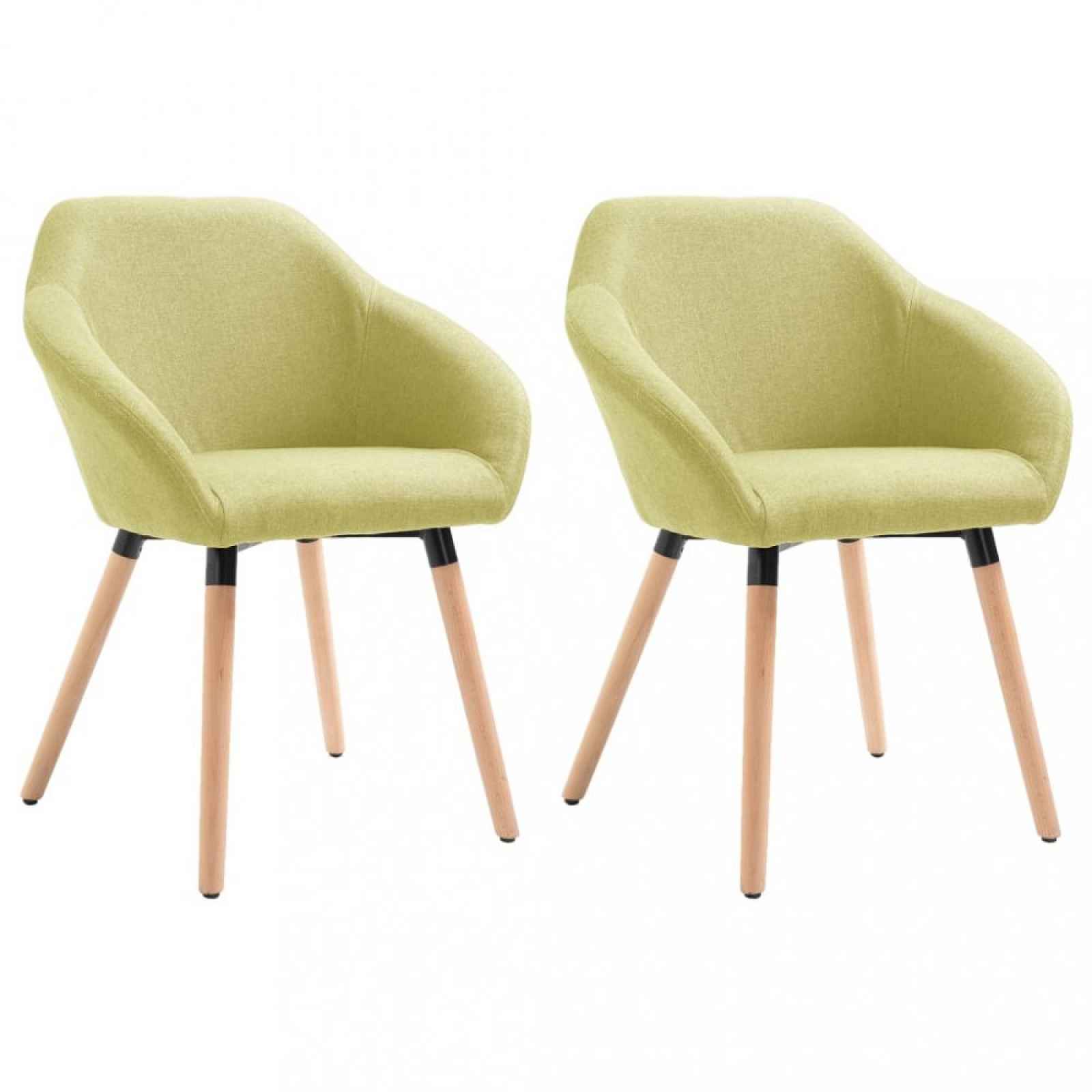 Jídelní židle látka / dřevo Zelená