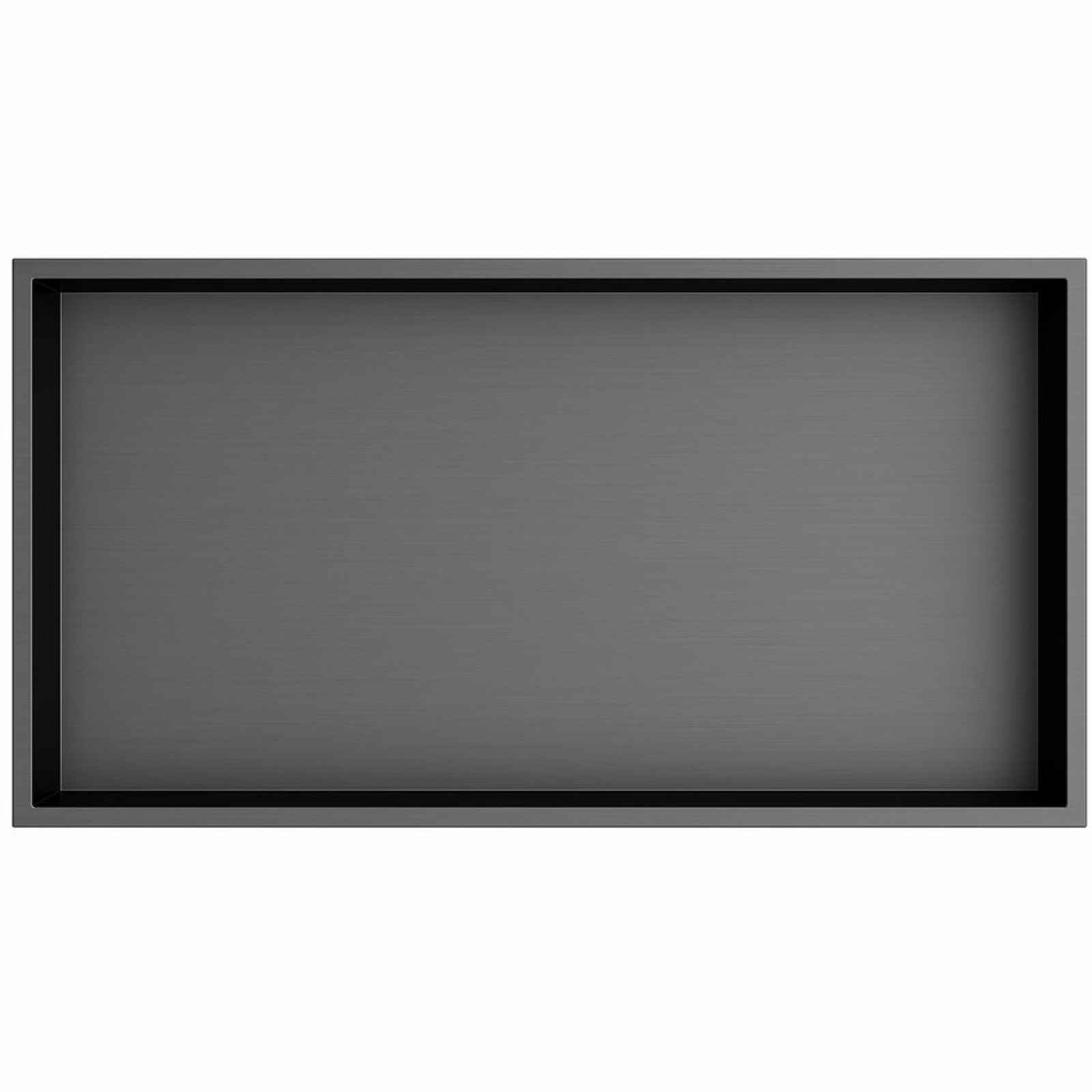 POLYSAN 1301-53B Inserta zapuštěná police do obkladu 51 x 27 cm, nerez, antracitová