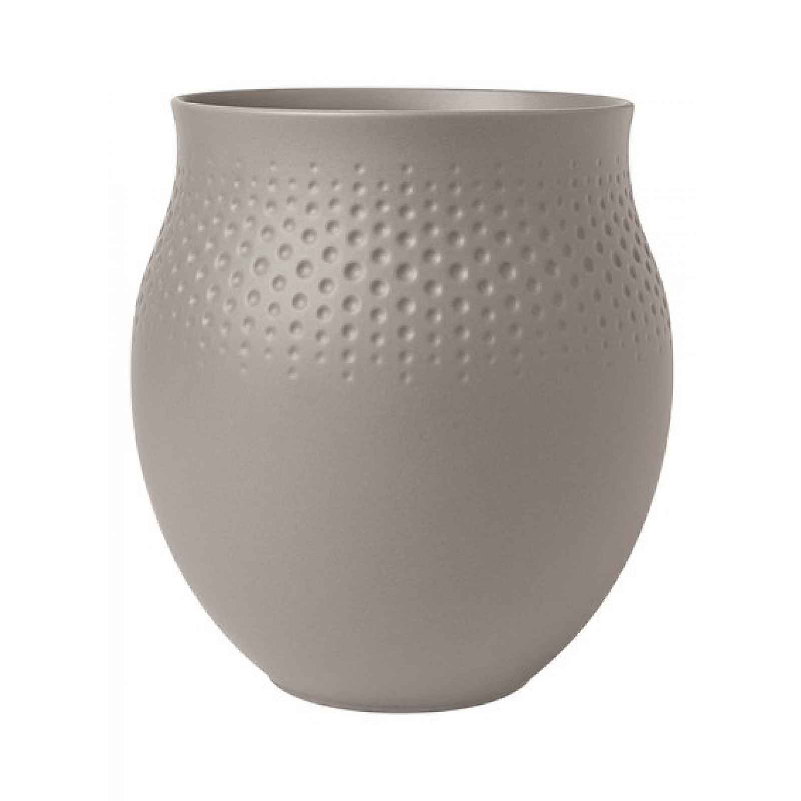 Villeroy & Boch Collier Taupe porcelánová váza Perle, 18 cm