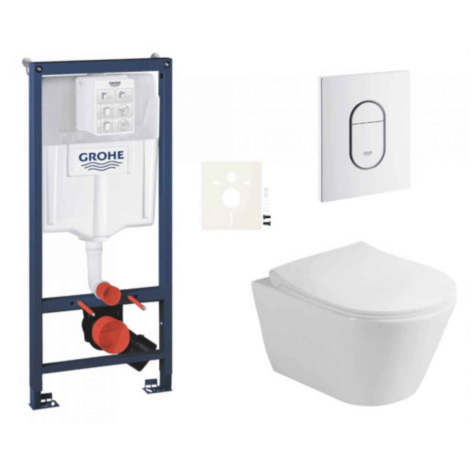 Závěsný wc set do lehkých stěn / předstěnová montáž Glacera Ava SIKOGRSAVAASH0