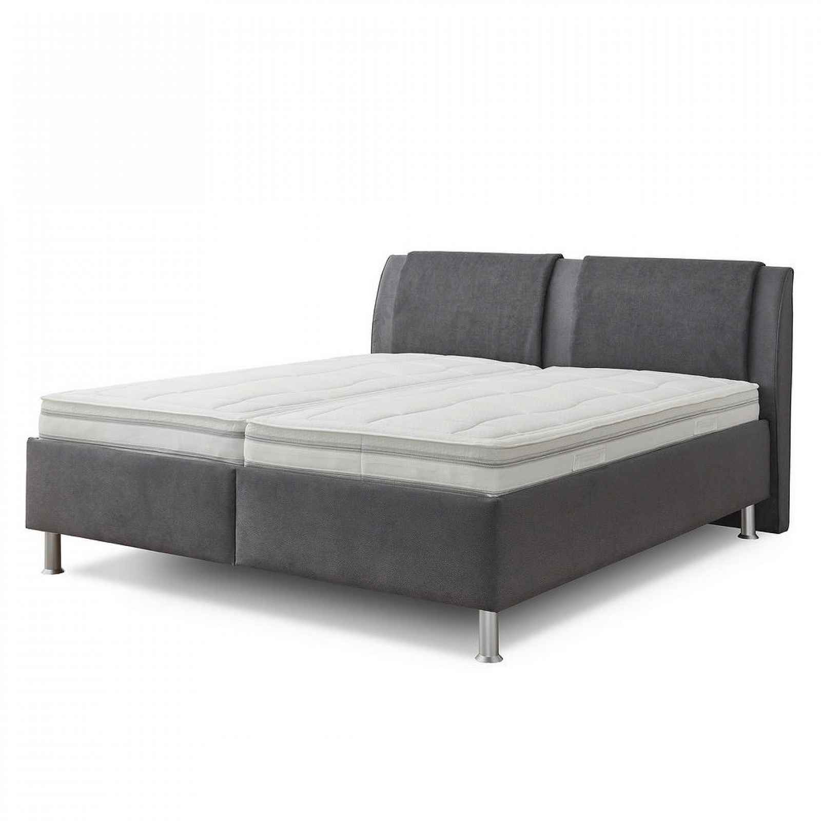 Beldomo - Sleep POSTEL BOXSPRING, textil, kompozitní dřevo, šedá - Postele s úložným prostorem - 002873009901