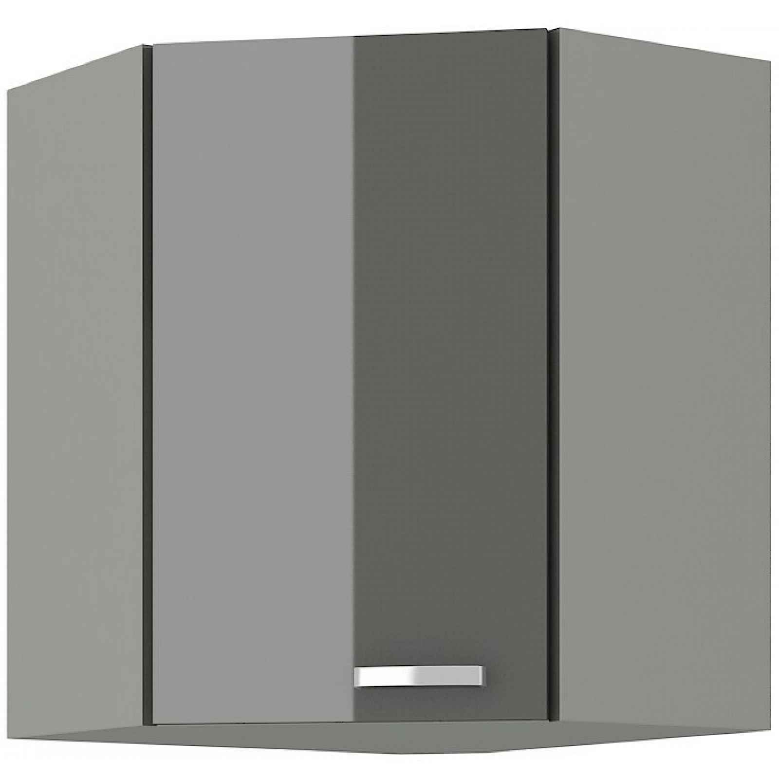 Horní rohová kuchyňská skříňka Grey 60/60 cm