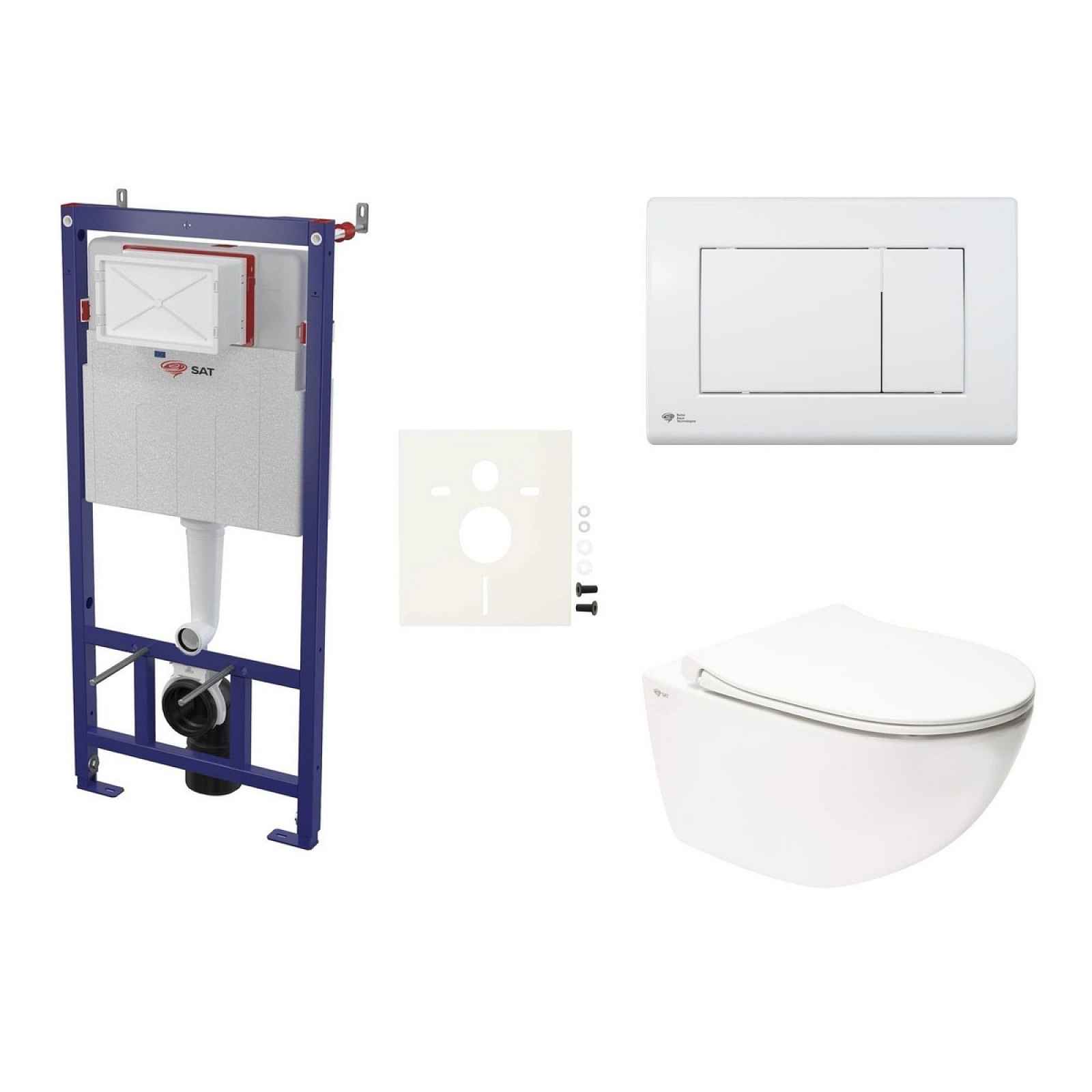 Závěsný wc set do lehkých stěn / předstěnová SAT Infinitio SIKOSSINF20K